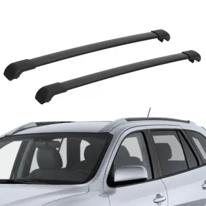 Roof Rack Cross Bar for 2013-2018 Hyundai Santa Fe, Alloy Steel Roof Rail Racks for Cargo Carrier, Kayak, Bike, Snowboard - Black