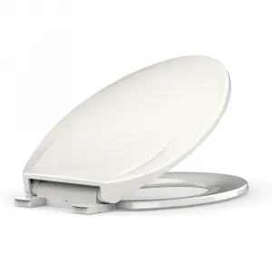 Toilet Seat Elongated,Toilet Seat with Quick-Release And Quick-Attach, Plastic Toilet Seat with Soft Close, Easy Install and Clean - Fits Most Elongated Toilets Biscuit