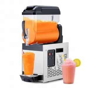 12L/3.2 Gal Commercial Slushy Machine Frozen Drink Margarita Machine Smoothie Self-Cleaning for Snow Melts Home Coffee Shops Restaurants