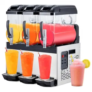 Commercial Slushy Machine 36L/9.6Gal with Self-Cleaning & 860 Watts Stainless Steel – Frozen Drink & Margarita Maker for Coffee Shops, Restaurants, Bars