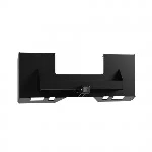 1/4" Universal Skid Steer Mount Plate, with 2" Cutout Trailer Hitch Receiver, 3000 LB Weight Capacity, Adapter Loader Quick Attach Mount Plate Steel, Black