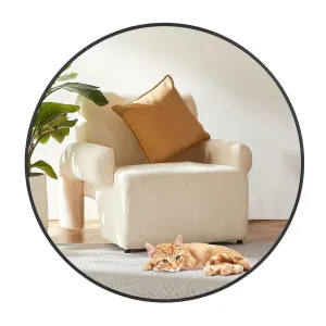 2024 New 36 Inch Round Mirror, HD Eco-Friendly Bathroom Mirror, Metal Framed Circle Mirror, Modern Wall Mirror for Bathroom, Living Room, Vanity, Easy to Install, Matte Black