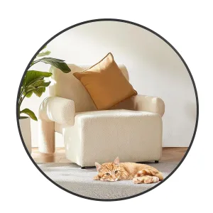 2025 New 24 Inch Round Mirror, HD Eco-Friendly Bathroom Mirror, Metal Framed Circle Mirror, Modern Wall Mirror For Bathroom, Living Room, Vanity, Easy To Install, Matte Black