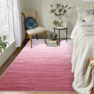 Modern Pink 5x7 Area Ombre Rugs for Living Room Washable Abstract Bedroom Rug Modern Rugs with Rubber Backing Vintage Office Carpet Abstract Farmhouse Floor Cover Low Pile Area Rug