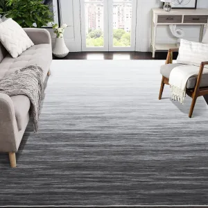 Large Area Rug 10x13 Washable Non-Slip Low Pile Soft Carpet for Living Room Bedroom Nursery Grey