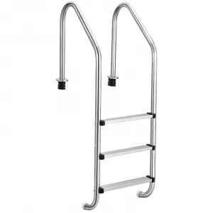 304 Stainless Steel Pool Ladder with Handrails, Heavy Duty, Ergonomic Design, Adjustable Steps, Corrosion Resistant, for Above Ground Pools