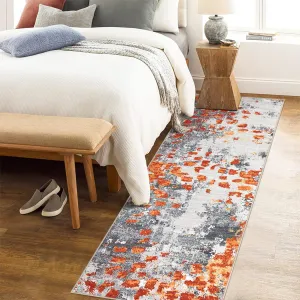 Runner Rugs for Hallway 2x6 Washable Kitchen Rug Abstract Rug Laundry Carpet Modern Abstract Rugs for Living Room Colorful Nursery Rug Office Floor Cover Low Pile