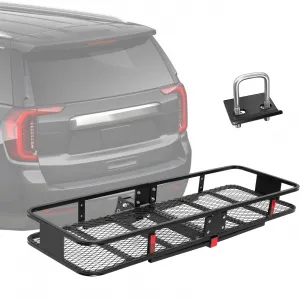60x20x6 Inch 500lb Capacity Folding Cargo Basket , Hitch Mount