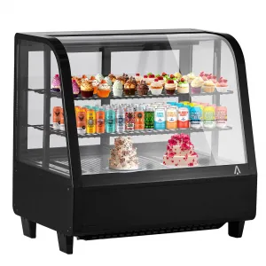 100L/3.6 Cu.Ft Commercial Cake Display Refrigerator, Single-Door Fridge with LED Lighting, Floor Refrigerator for Home Store Office