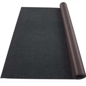 6FT*29.5FT Boat Marine Carpet, Black Marine Carpet, Indoor/Outdoor Rug, TPR Non-Slip, Waterproof, for Patio Deck, Outdoor Use, Camping