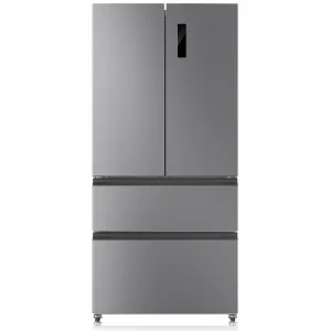 33 Inch Large Capacity French Door Refrigerator, 18.75 cu.ft Refrigerator with 2 Doors & 2 Drawers, Full Size Bottom Freezer Kitchen Fridge, Automatic Defrost, Dual Ice Maker, LED Lighting