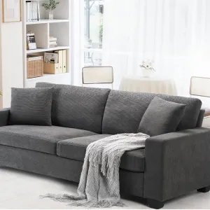Couch for Living Room 83-inch Comfy Sofa Couch 3 Seater Couch Modern Sofa with Deep Seat for Bedroom Apartment Home Office (Corduroy)