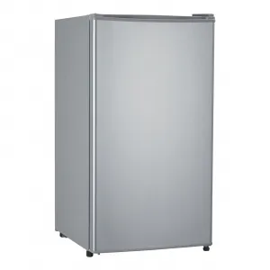 91L Mini Refrigerator with Freezer Dual Storage Single Door Adjustable Thermostat Fresh Drawer Glass Shelves Ideal for Bedroom Cubicle Office