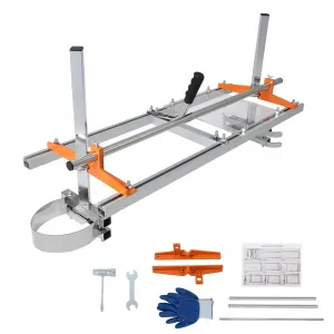 Chainsaw Mill 14"-36" Portable Planking Lumber Cutting Milling Bar, Adjustable 1/2"-14" Cuts