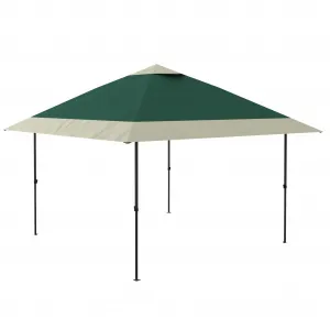 12' x 12' Pop-Up Instant Gazebo Tent, Double Roof Patio Gazebo Portable Sun Shelter Outdoor Canopy Tent for Deck, Backyard, Garden, Patio, Lawns, Dark Green & Gray