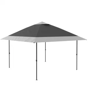 13x13 Pop-Up Gazebo Outdoor Canopy Shelter with 4 Sandbags & 8 Stakes - Instant Tent for Lawn, Garden, Backyard, Deck, Grey
