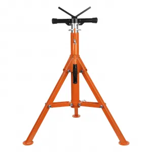 Heavy-Duty Pipe Jack Stand, 28 -52 Inch Adjustable Folding Pipe Stand, Ideal for Welding, Automotive, and Construction Projects - 2500 Lbs (Orange))