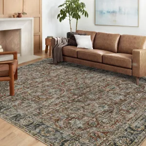 Washable Area Rugs 9x12 Living Room Vintage Area Rug Luxurious Bedroom Decor Large Area Rug Oriental Retro Rug Non Slip Carpet for Dining Room Office Nursery Rug 9'x12' Distressed Red