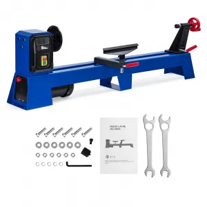Wood Lathe, 14" x 40" Benchtop Wood Lathe Machine 0.5 HP 4 Variable Speeds 1040/1480/2130/2980 RPM, Wood Turning Lathe Machine with Wrench & 2 Chisels for Woodworking
