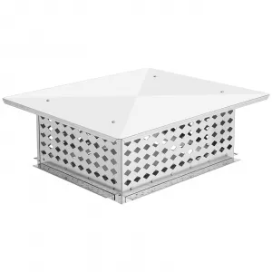 13" x 17" Chimney Cap, 304 Stainless Steel Fireplace Chimney Cover Flue Caps, with Adjustable Metal Strips, Screws & Gloves
