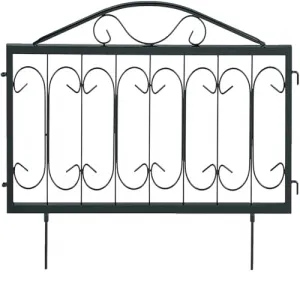 Decorative Garden Fence 4 Pack, 23.6in (H) x 7.9ft (L) Rustproof Metal Border Fences Decor Animal Barrier for Yard Outdoor