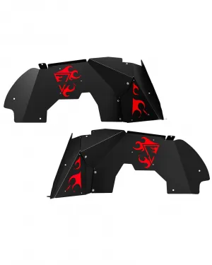 Front Inner Fender Liners Fits for 2018-2024 Jeep Wrangler JL & JLU,2 PCS Wheel Well Liners Cover,Wheel Mud Guards Flares,Bolt-on Style Splash Guards