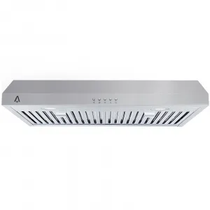 30 Inch Stainless Steel Range Hood, 300CFM, LED, 3-Speed Fan