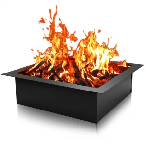 30’ X 36’ Square Fire Pit Ring, Portable Outdoors DIY Square Fire Pit Ring, Easy Installation Ideal for Camping, Backyard