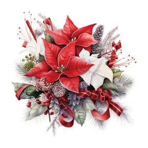 Christmas Flower Toilet Seat Stickers Self-Adhesive DIY PVC Toilet Decals for Bathroom Cistern Restroom Power Switch Decor PVC 1 As Shown