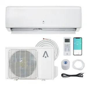 Mini Split AC/Heating System With WiFi, 12000 BTU 19 SEER 2 208/230V~, Suitable for 750+ Sq. Ft