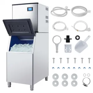 Commercial Ice Maker - 360LBS/24H with 330.7LBS Storage, 700W Auto Self-Cleaning, 3.5-Inch Led, Fresher Ice, Stay Chilled, Effortless Use