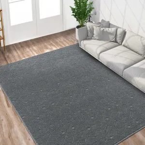 Moroccan Area Rugs 9x12 Living Room Shag Rug High-Low Pile Rugs for Bedroom Bohemian Large Area Rug Shaggy Black Rug Stain Resistant Throw Rugs Non Shedding Carpet for Nursery 9'x12' Black