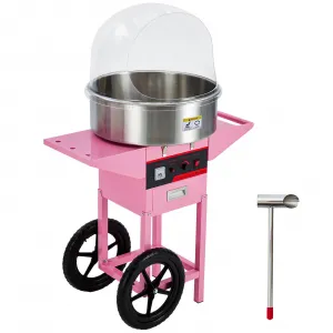 Electric Cotton Candy Machine - 980W Commercial Floss Maker w/Stainless Steel Bowl, Sugar Scoop, Drawer, Perfect for Home, Carnival, Kids Birthday, Family Party