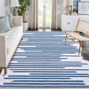 Area Rug 10x13 Washable Rug Modern Abstract Lines Design Soft Anti Slip Carpet for Living Room Bedroom