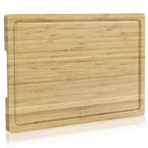 20 Inch Extra Large Bamboo Wood Cutting Board for Kitchen, Wooden Chopping Board with Juice Groove for Meat, Vegetables and Cheese, Reversible Charcuterie Board - 36x24 Inch