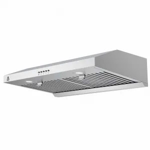 Range Hood 30 inch, 400 CFM Under Cabinet Range Hood with Strong Suction, Stainless Steel Kitchen Hood with 3-Speed Exhaust Fan and Two Bright LED Lights