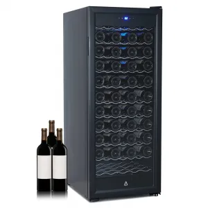 80 Bottle Wine Cooler Refrigerator with Intelligent Digital Temperature Control - 48" Large Single Zone Wine Fridge, Low Noise Operation, Freestanding Wine Refrigerator (110V/60HZ)