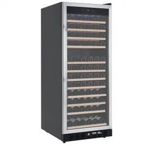 Wine Cooler Refrigerator - 155-Bottle Capacity, 41℉-64℉, Freestanding, Single Glass Door, Digital LED Touch Control, Soft Interior Lighting