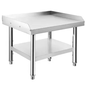 24"L x 28"W x 24"H Stainless Steel Equipment Grill Stand - Grill Table with Adjustable Undershelf for Home, Hotel, and Commercial Restaurant Kitchens