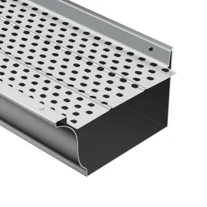 Gutter Guard, 6 inch Aluminum Gutters for House Cover, 7 PCS 52 ft Total Length, 0.157'' Hole Diameter & 0.02'' Thick Gutter Guards with Scissors &Gloves Fits Any Roof or Gutter Typ