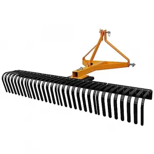 5 FT Heavy Duty Landscape Rake, 3 Point, Tow-Behind