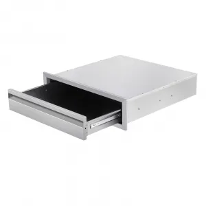 Outdoor Kitchen Drawer, 30" W x 6.5" H x 23" D Outdoor Kitchen Stainless Steel Access Drawers, Stainless Steel Flush Mount BBQ Access Drawers for Outdoor Kitchen, Grill Station