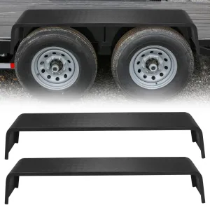 2Pcs Heavy Duty Steel Fenders for 13-15" Trailer Wheels