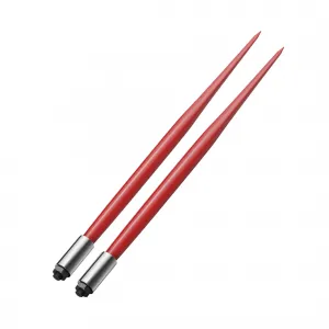 2pcs Hay Spear 49" Bale Spear, 4500lbs Capacity Heavy Duty Quick Attach Square Hay Bale Spears, Hay Bale Spike With Hex Nut & Sleeve for Buckets Tractors Loaders