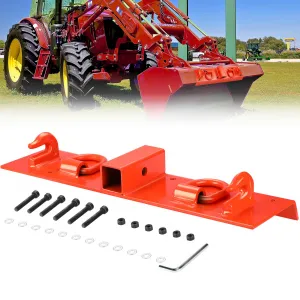 Tractor Grab Hooks Heavy Duty Bolt On Compact Tractor Bucket Hooks 2" Receiver Compatible with John Deere 1025R 2320 2520 2720 2025R 2032R 2038R 3032E 4010 4100 4110 4115 (4100Z)