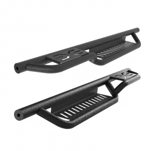 6" Running Boards for '07-'18 Jeep JK 2D - Black Steel Nerf Bar