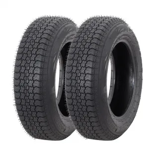 ST225/75D15 6PR Trailer Tires, 6PR Load Range C, 15in Fuel-saving Designed Trailer Tires 225 75 15 for Travel/Camper/Landscape/Cargo/Utility/Boat/Horse/Farm/Hauler Trailer(Pack of 2)
