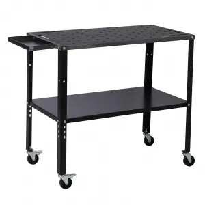 Welding Table with 36"x19" Surface, 1200lbs Load Bearing, Steel Construction