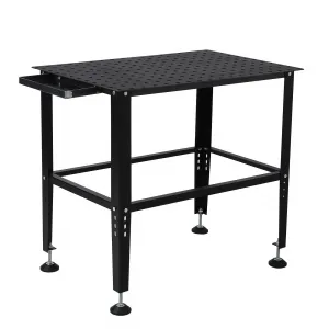 36"x24" Welding Table, Steel Welding Workbench Table, 5/8-inch Fixture Holes, 1500lbs Load Capacity Portable Work Bench