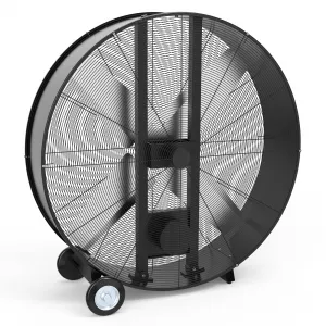 42 Inch High Velocity Floor Drum Fan, 14900 CFM Heavy Duty Barrel Fan, 2 Speeds, Ideal For Industrial Fan, Commercial Fan, Shop Fan, Gym Fan, Garage Fan
